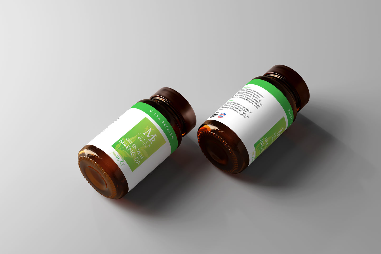 green mang da, perspective side, 75 capsules